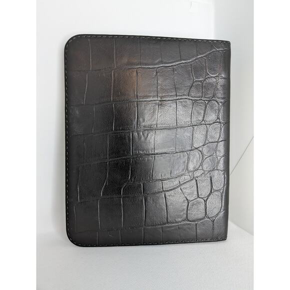Carlos Falchi Alligator/Crocodile Leather Notebook Zip Paper Cover Organizer - Picture 3 of 7
